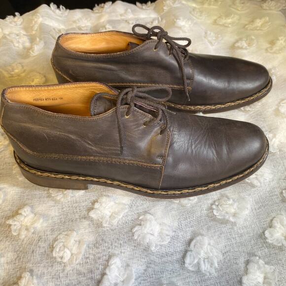 John Varvatos Chase Chukka Brown Leather Shoes Size 10.5 - Picture 7 of 12